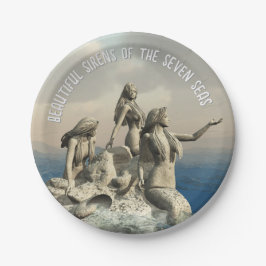 Plato De Papel Estatua de las sirvientas. Personalizada