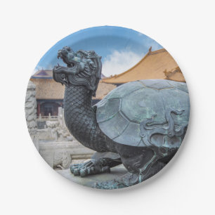Plato De Papel Estatua de una tortuga en la Ciudad Prohibida - Be