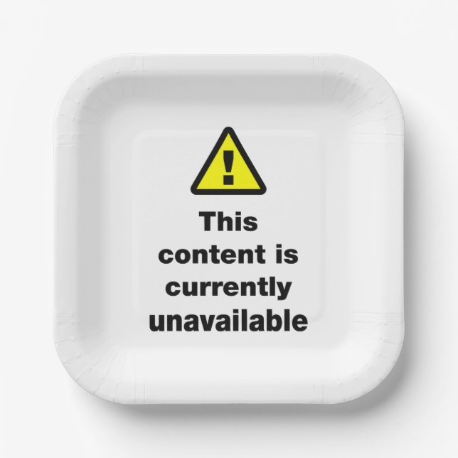 Plato De Papel ⚠ Este Contenido No Está Disponible Actualmente (Anverso)