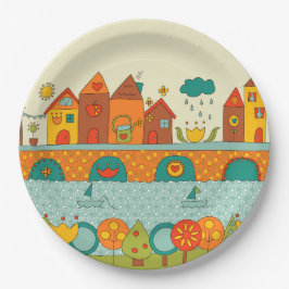 Plato De Papel Este es mi hogar