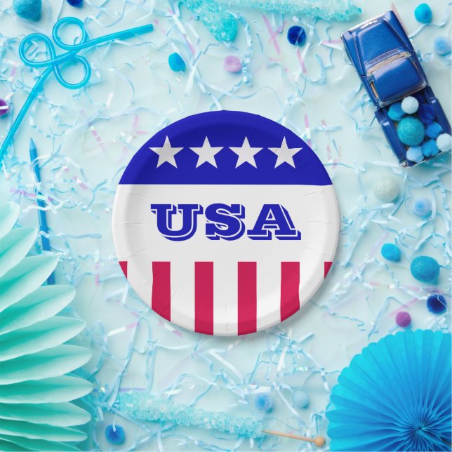 Plato De Papel Estilo americano (Fiesta)