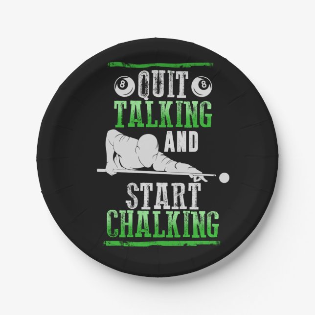 Plato De Papel Estilo de Billard (Anverso)