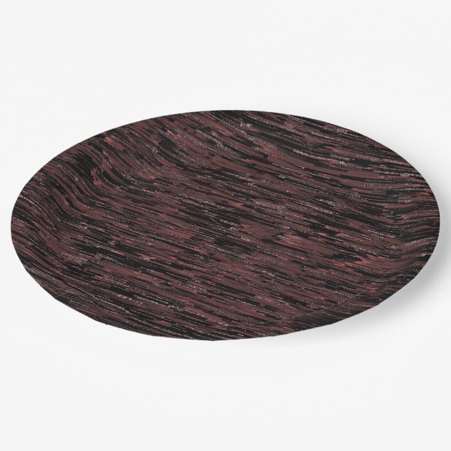 Plato De Papel Estilo de mosaico de Borgoña con fondo áspero (Angular)