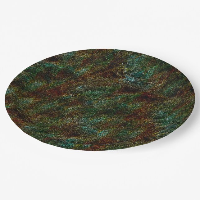 Plato De Papel Estilo de pared moteado rojo y verde (Angular)