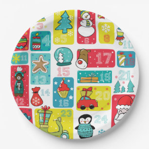 Plato De Papel Estilo de Personalizado de calendario anticipado