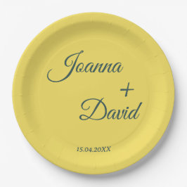 Plato De Papel Estilo minimalista | Boda de fuentes caligráficas