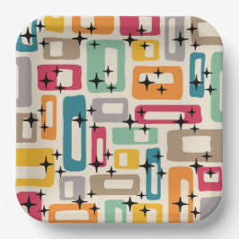 Plato De Papel Estilo moderno de mediados del siglo XX