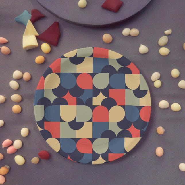 Plato De Papel Estilo tradicional (vintage retro theme,birthday,wedding,baby shower,special occasion event paper plate party supplies)