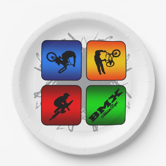 Plato De Papel Estilo urbano de BMX que sorprende (Anverso)