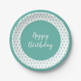 Plato De Papel Estilo verde verde azulado