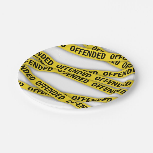 Plato De Papel Estoy ofendido por la cinta policial que no cruza (Angular)