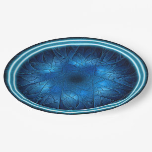 Plato De Papel Estrella azul de David, de aspecto eclipsado