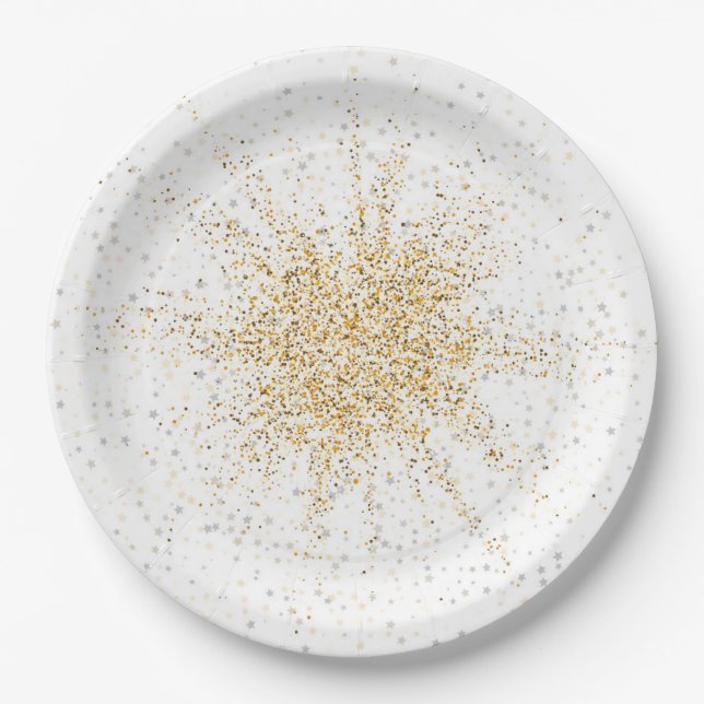 Plato De Papel Estrella brillante 2 (Anverso)