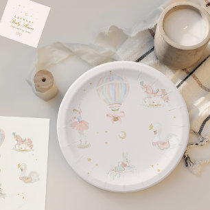 Plato De Papel Estrella Chica de Baby Shower Princesa Fairytale B