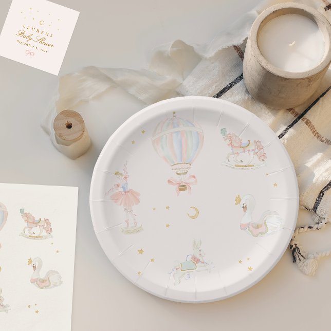 Plato De Papel Estrella Chica de Baby Shower Princesa Fairytale B (Subido por el creador)