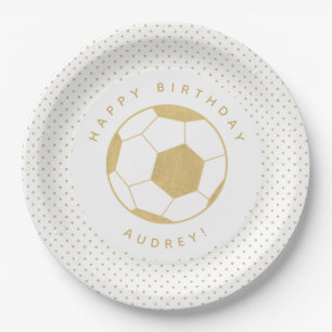 Plato De Papel Estrella de fútbol