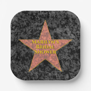 Plato De Papel Estrella de Hollywood