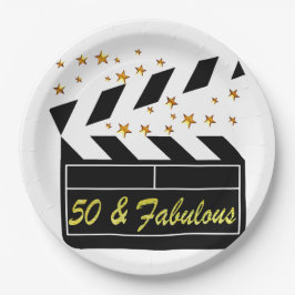 PLATO DE PAPEL ESTRELLA DE PELÍCULA DE 50 AÑOS