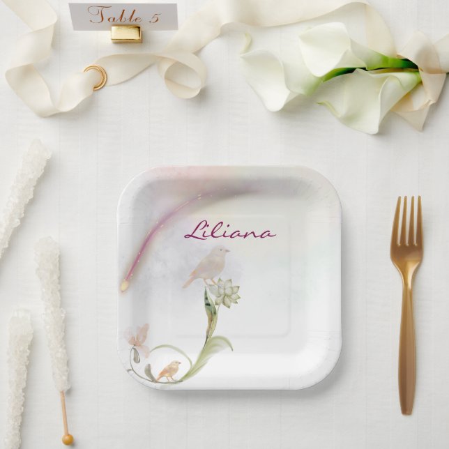 Plato De Papel Estrella de tiro celestial Plate de papel (Boda)