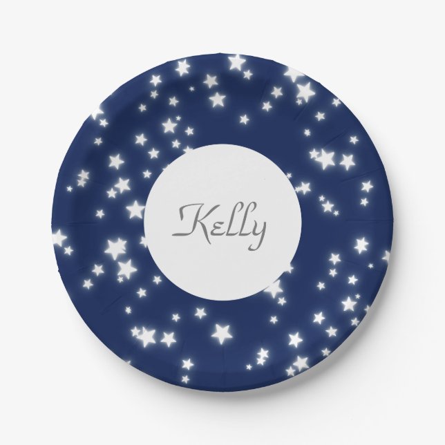 Plato De Papel Estrellas (Anverso)