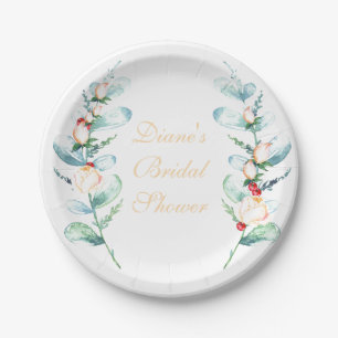 Plato De Papel Estrellas acuáticas de Rosa y de Berry