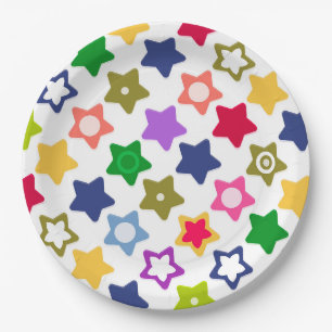 Plato De Papel Estrellas brillantes