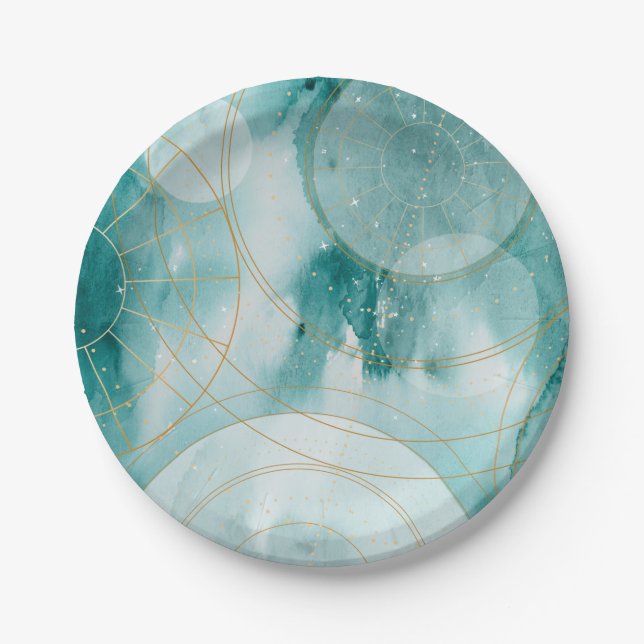 Plato De Papel Estrellas de graduación mágica II (Anverso)