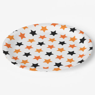 Plato De Papel Estrellas de Halloween