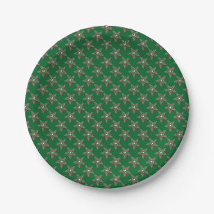 Plato De Papel Estrellas de Pinecones