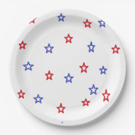 Plato De Papel Estrellas Partido Patriótico