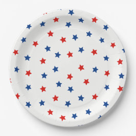 Plato De Papel Estrellas patrióticas