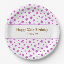 Estrellas rosadas personalizados con fiesta de cum