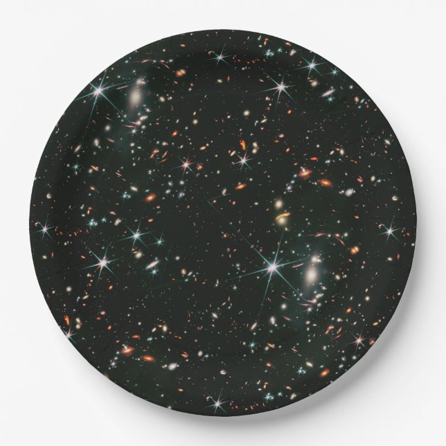 Plato De Papel Estrellas telescópicas de galaxias espaciales prof (Anverso)