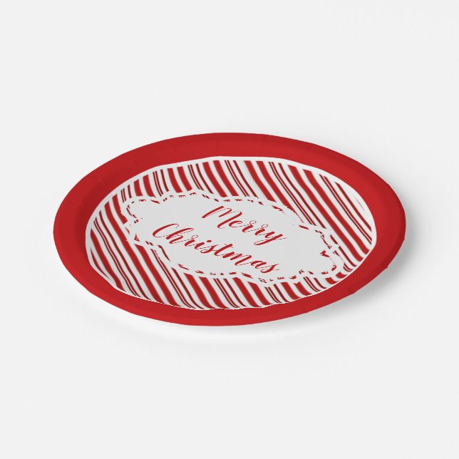 Plato De Papel Estriba de caramelo de menta personalizada (Angular)