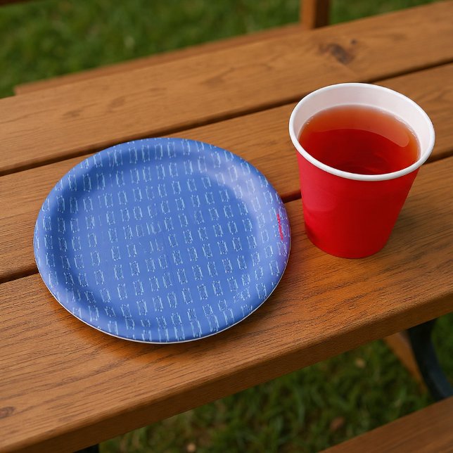 Plato De Papel Etchings azules (Subido por el creador)