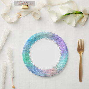 Plato De Papel Ethereal Fairy Gown   Rainbow Ombre Pastel Sheen