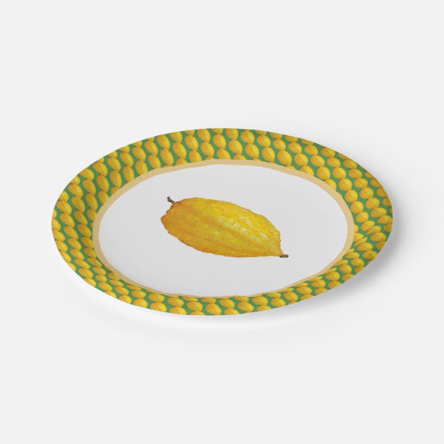 Plato De Papel Etrogs para Sukkot (Angular)