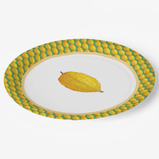 Plato De Papel Etrogs para Sukkot