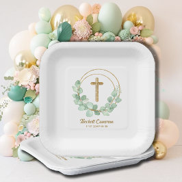 Plato De Papel Eucalyptus Primera Cruz de Oro de la Comunidad