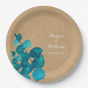 Plato De Papel Eucalyptus Woodland