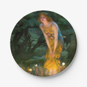 Plato De Papel Eve del verano medio Edward Robert Hughes