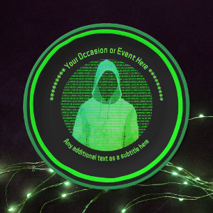 Plato De Papel Evento cibernético sobre el tema del hacker - Pers