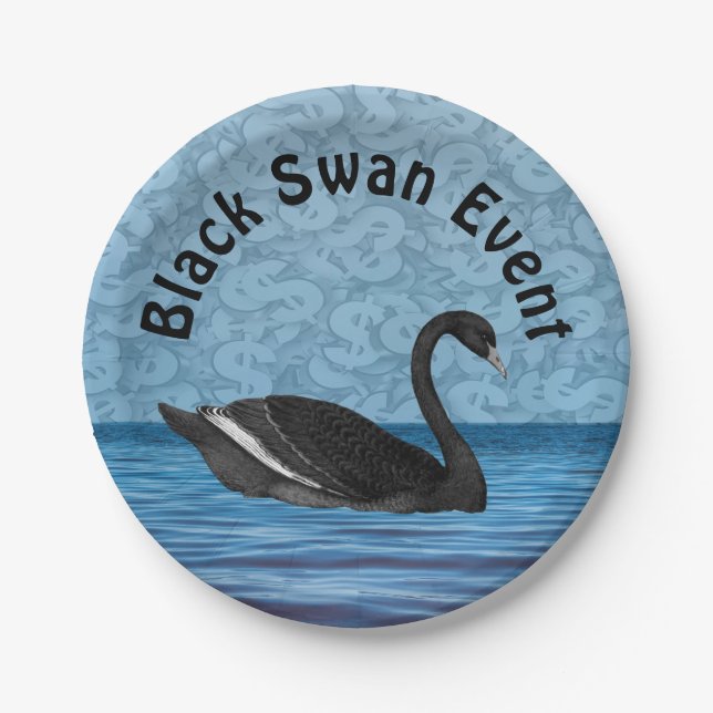 Plato De Papel Evento de cisne negro (Anverso)