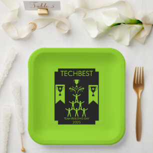 Plato De Papel Evento de creación de equipo de personal corporati