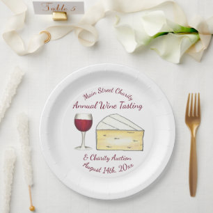 Plato De Papel Evento de Fiesta de cócteles de Queso Brie de Dulc
