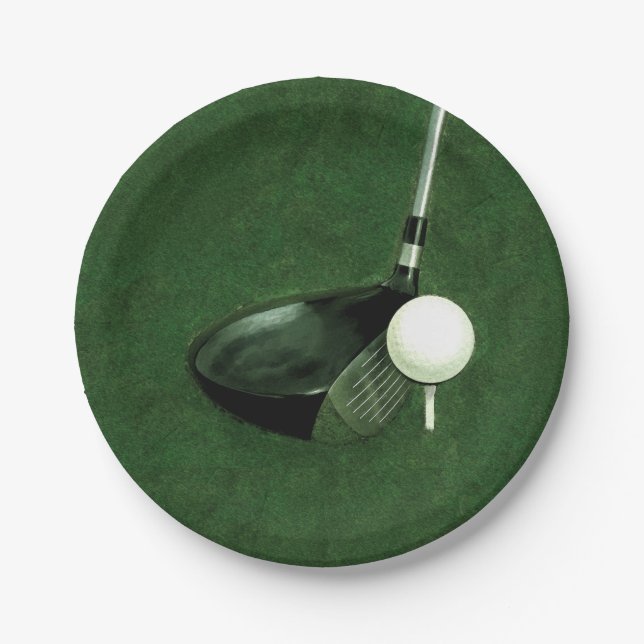 Plato De Papel Evento de golf (Anverso)