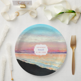 Plato De Papel Evento Sunset In Pastels
