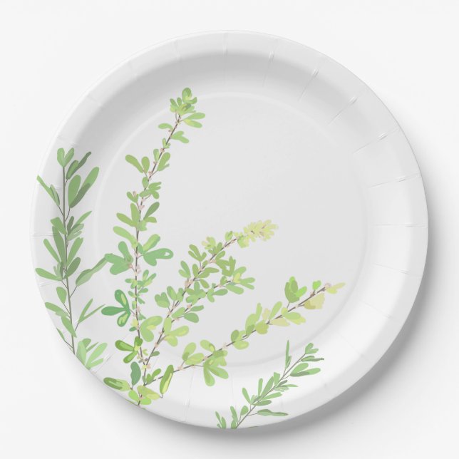 Plato De Papel Evergreen springs Nature Greeneration (Anverso)