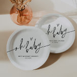 Plato De Papel EVERLEIGH Baby Shower Oh Baby<br><div class="desc">Everleigh Collection: una colección impresionante y minimalista que presenta un tipo de letra caligráfica moderno, moda y elegante. Esta colección ofrece un diseño atemporal y elegante, perfecto para cualquier evento, desde bodas hasta duchas para bebés y todo lo demás. Disfrute de la elegancia y sofisticación de la colección Everleigh y...</div>
