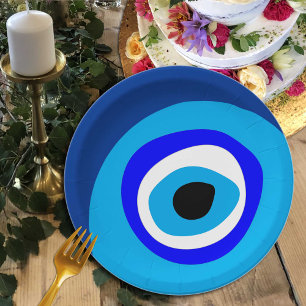 Plato De Papel Evil Eye Talisman y Arab Amulet /griego, turco